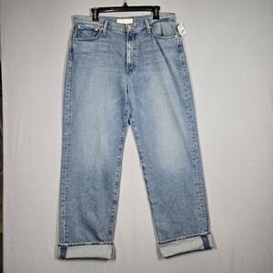 Mother Superior Jeans The Dodger Skimp Cuffed Wide Leg Size 32 in Leap Of Faith